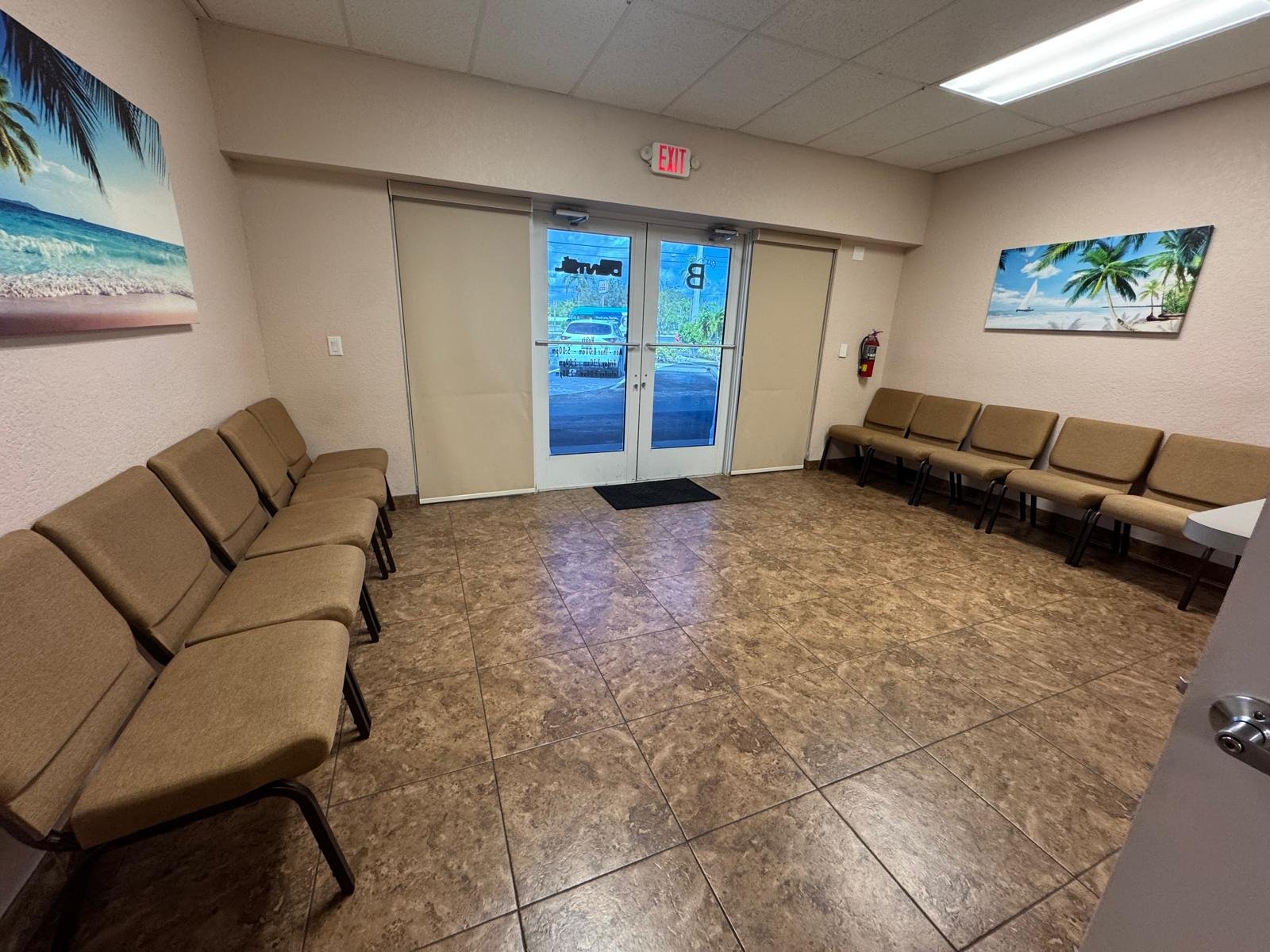 Patient reception and waiting area