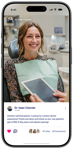 A Woman Pictured in a Post on the Dental Resource Network